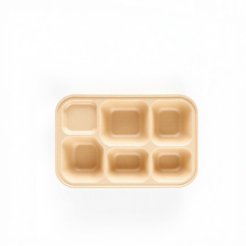 Bagasse Meal Tray — 3 Compartment