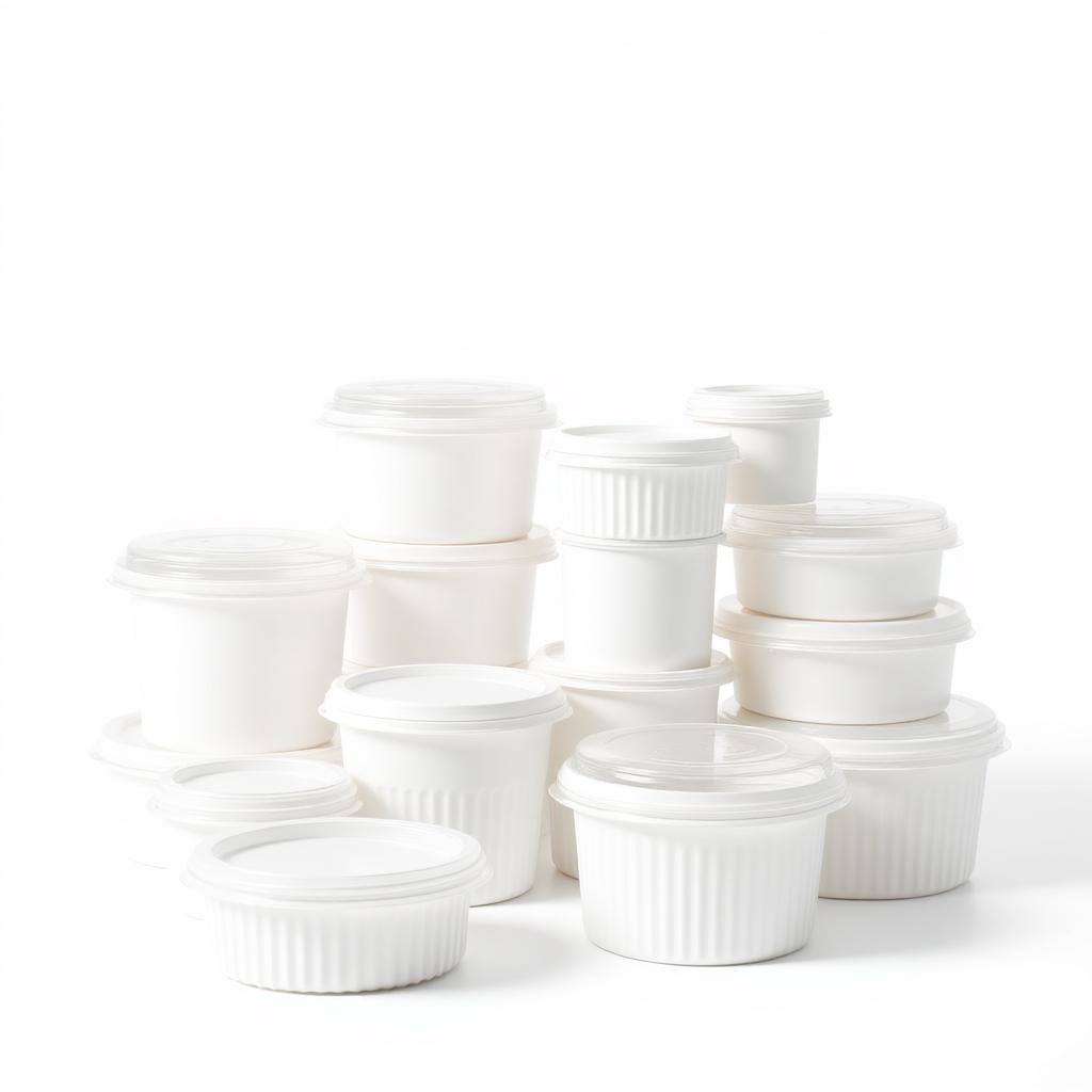 Containers — Round, rectangular, RO/RE & meal trays packaging by A.T. Superpack
